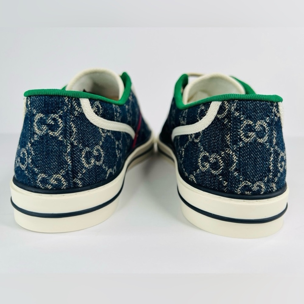 Gucci Tennis 1977 GG Supreme Denim Jacquard Logo Sneaker G 13 - US 13.5 - EU 47 - Picture 5 of 11